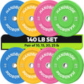 Colored Bumper Weight Plates Olympic Set 140 lb - Low Bounce, Color