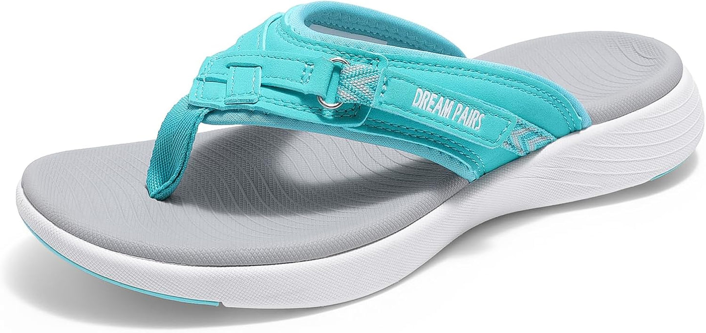 DREAM PAIRS Women's Arch Support Flip Flops for Comfort