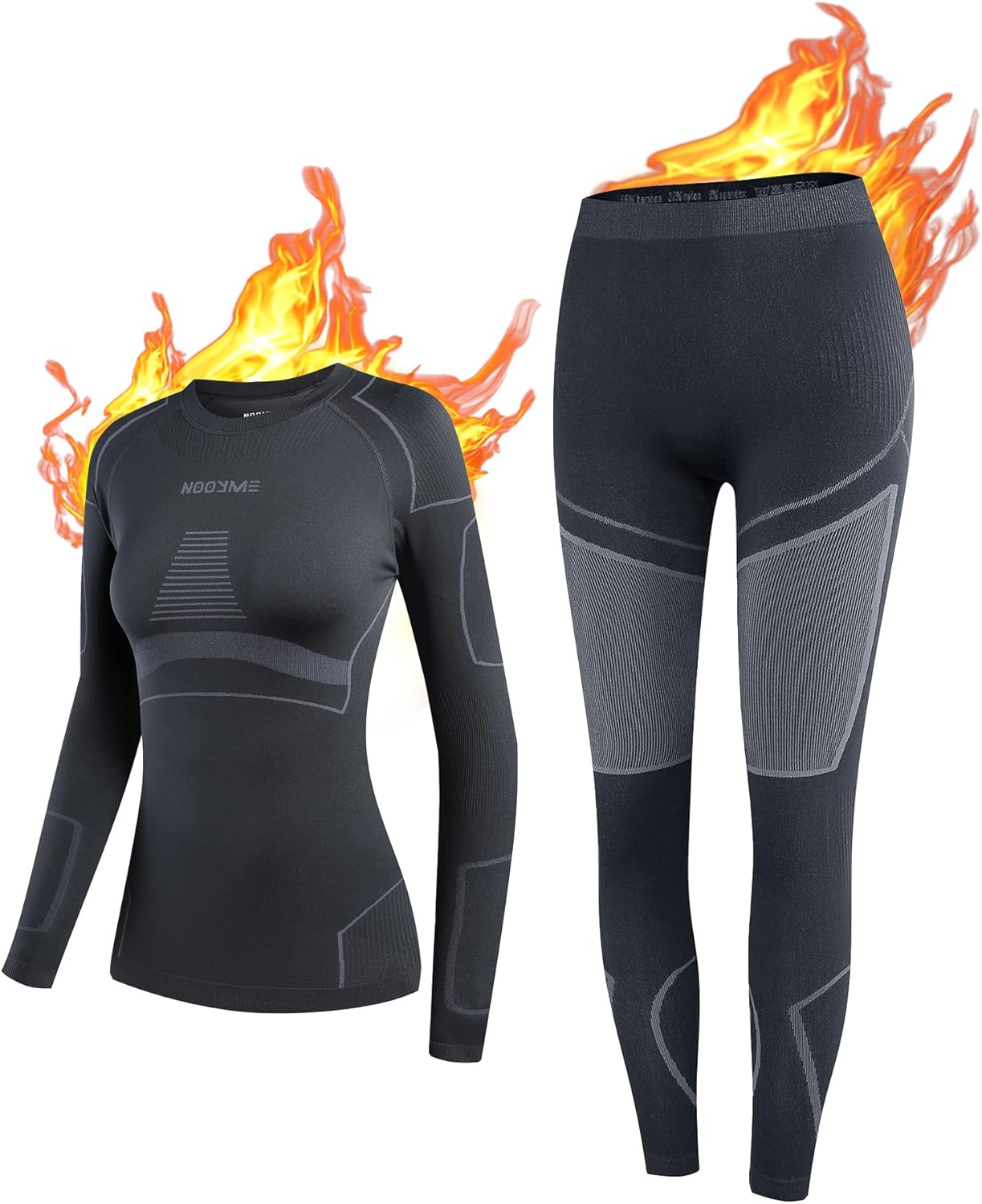 NOOYME Thermal Underwear Base Layer for Women in Cold Weather