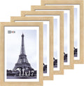 VCK 11x17 Picture Frame 5 Pack - Oak Natural Solid Wood Poster Frames