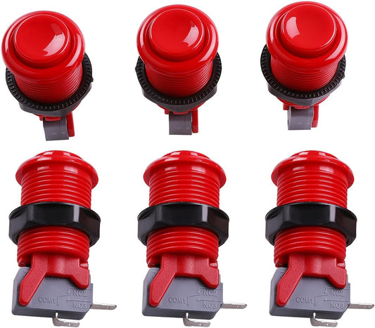 Enhance Gameplay with Easyget 30MM Red Arcade Buttons!