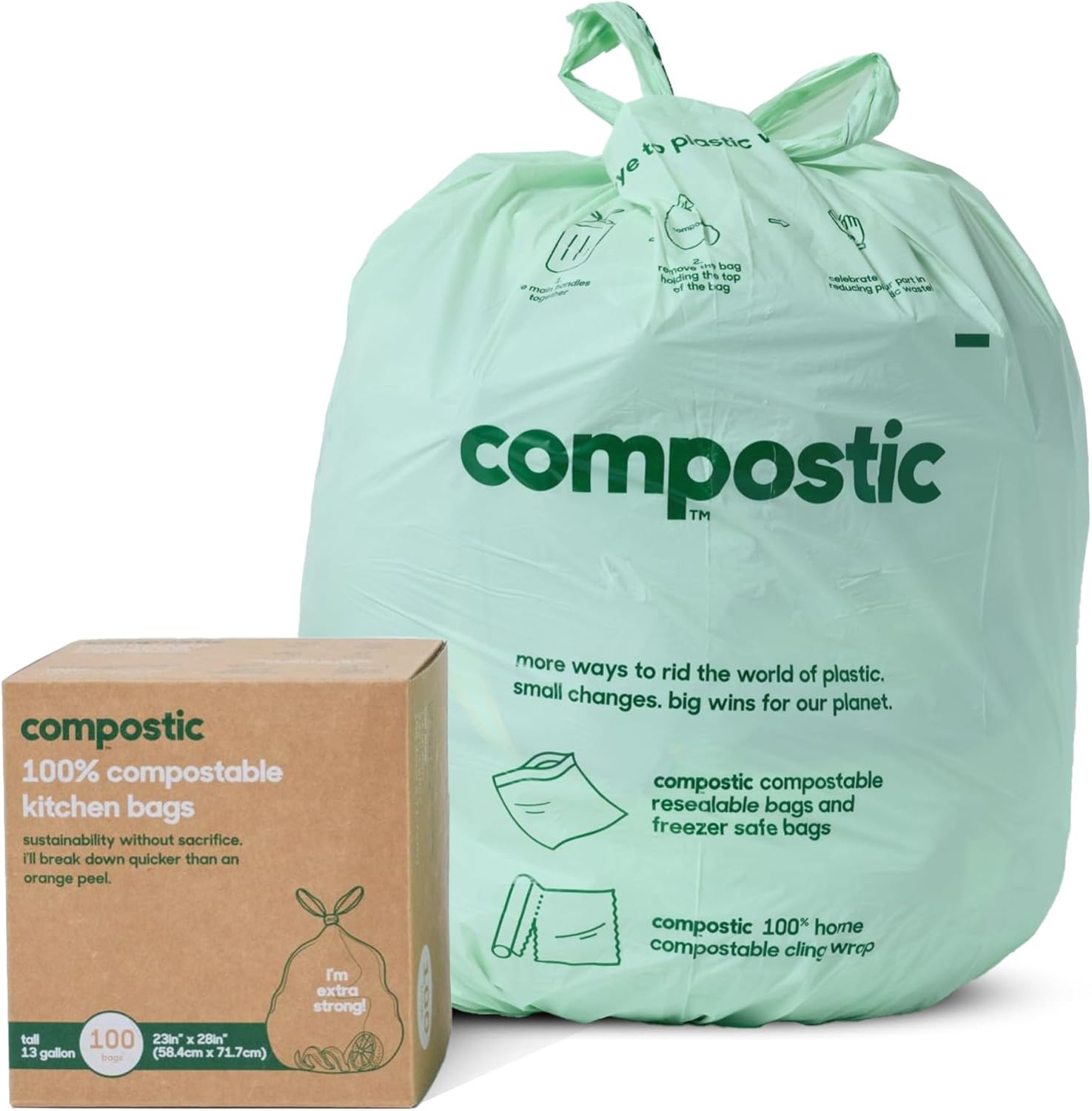 Compostic Home Compostable Trash Bags for Eco-Friendly Living