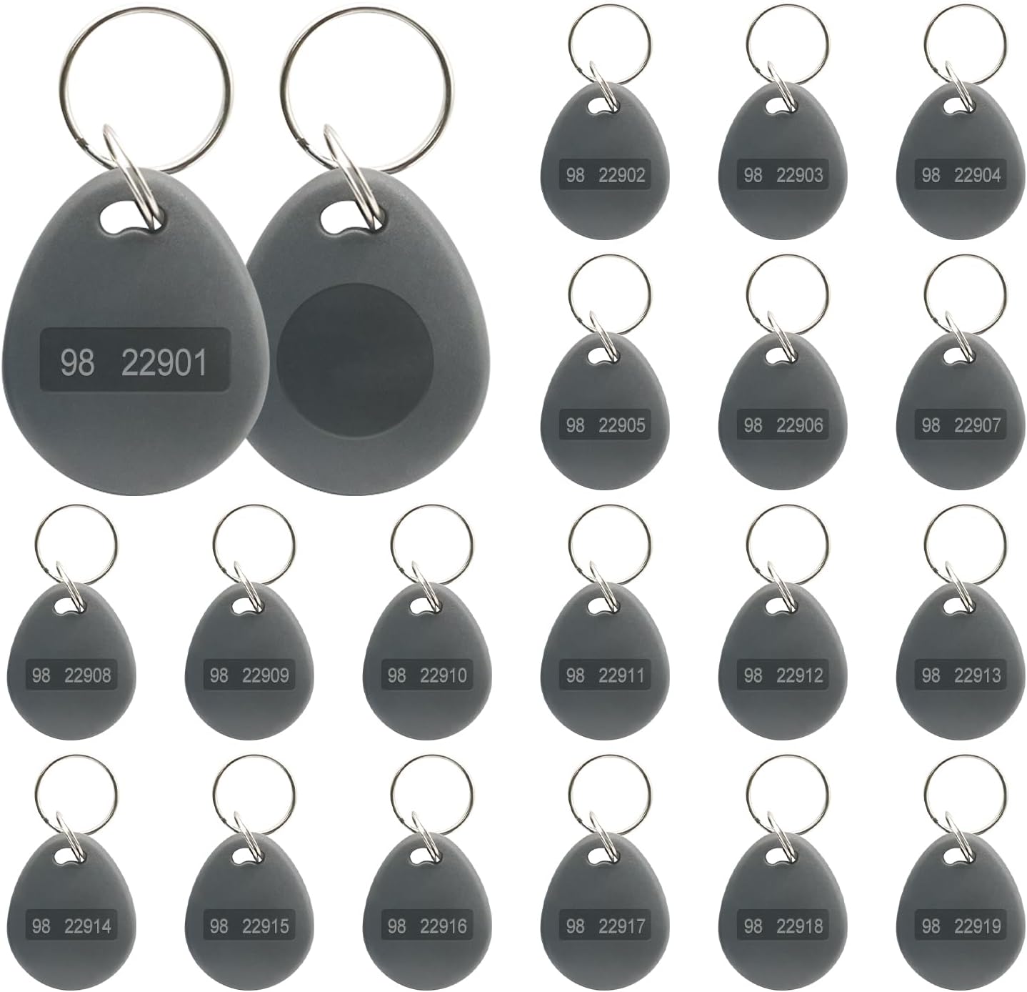 RFID Key Fobs Writable Thin 26 Bit Proximity Key Fobs 50 pcs