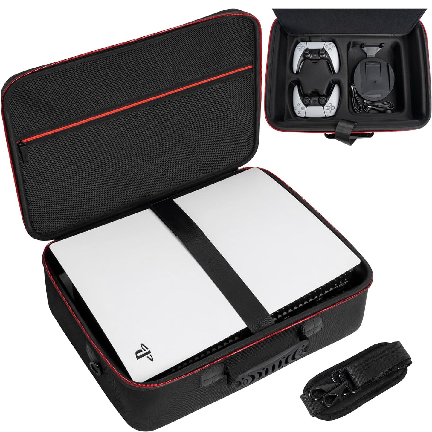 Hard Shell Carrying Case for PS5 - Protective Travel Bag