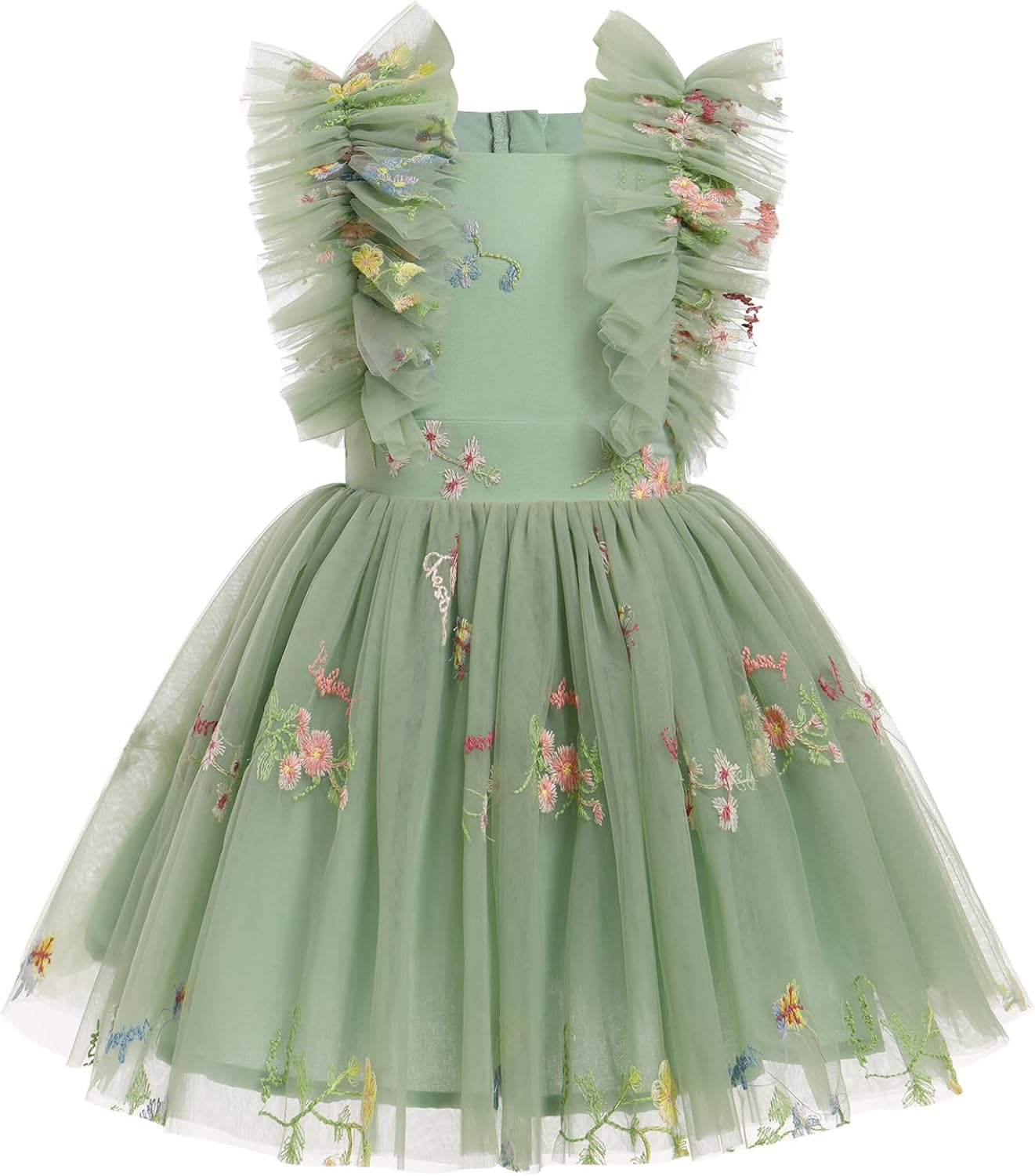 Kids Girls Confetti Birthday Princess Dress for Cake Smash Fun