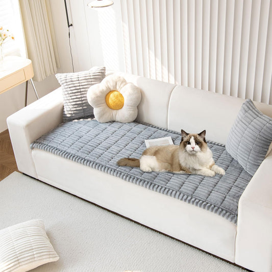 OTOB Couch Cover for Dogs Washable Non Slip Plush Sofa Cover