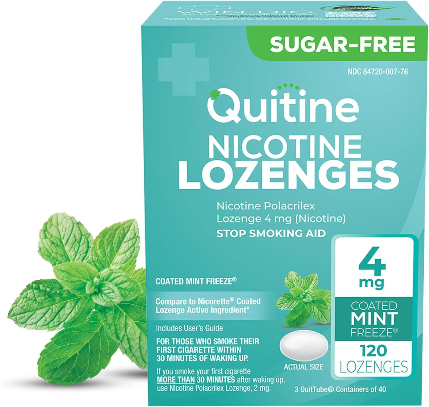 Quitine Nicotine Lozenges 4mg Mint Flavor for Effective Cessation