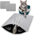 Cat Litter Mat 2-Pack Honeycomb Double Layer - Less Waste, Waterproof