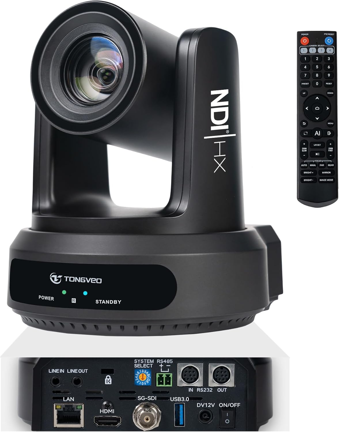 NDI AI Auto-Tracking PTZ Camera for Live Streaming and Education