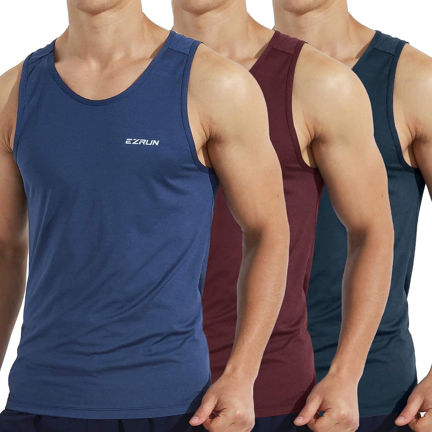 EZRUN Men's Quick Dry Sport Tank Top for Gym and Athletic Use