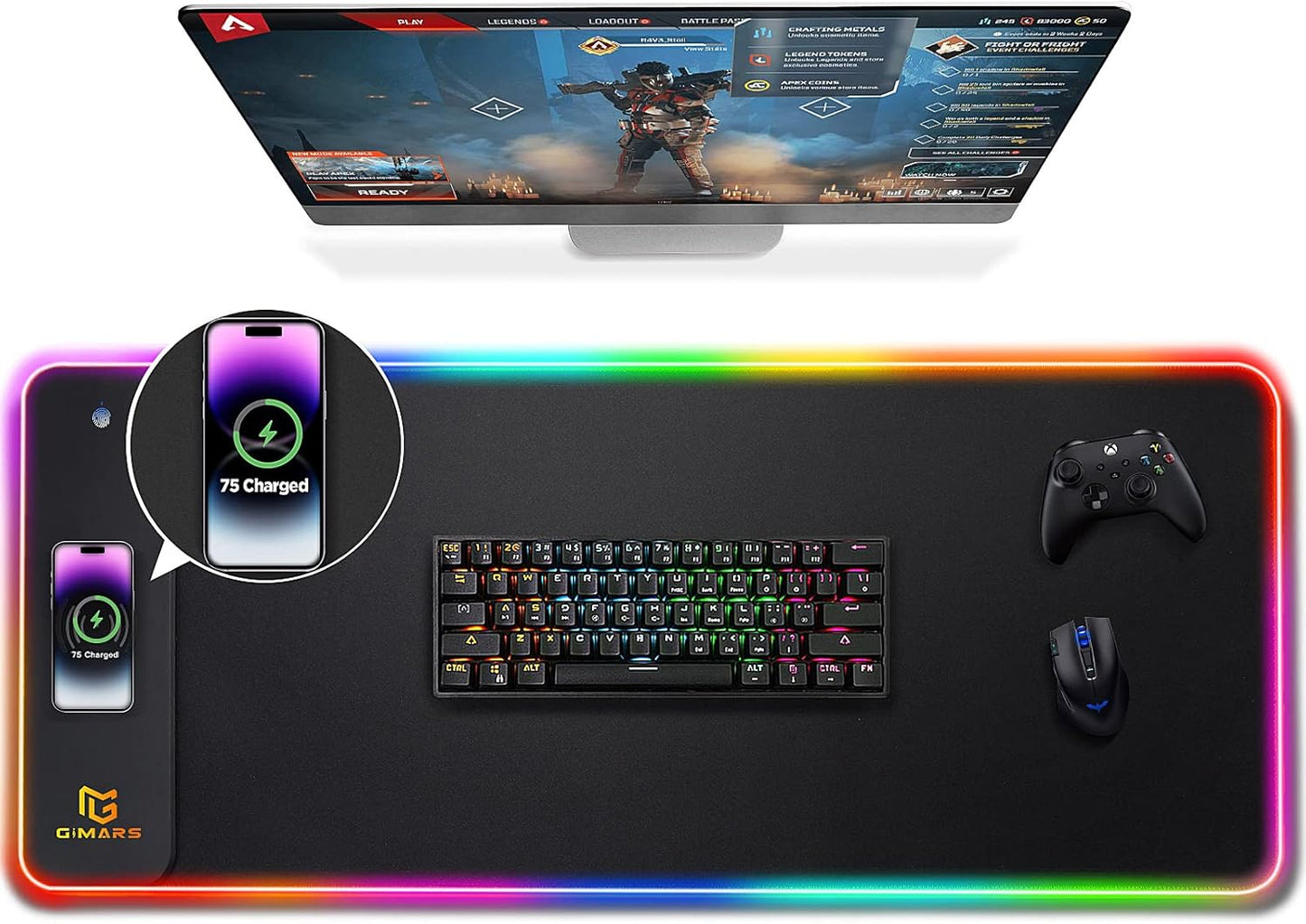 Wireless Charging RGB Mouse Pad: Ultimate Gaming Surface