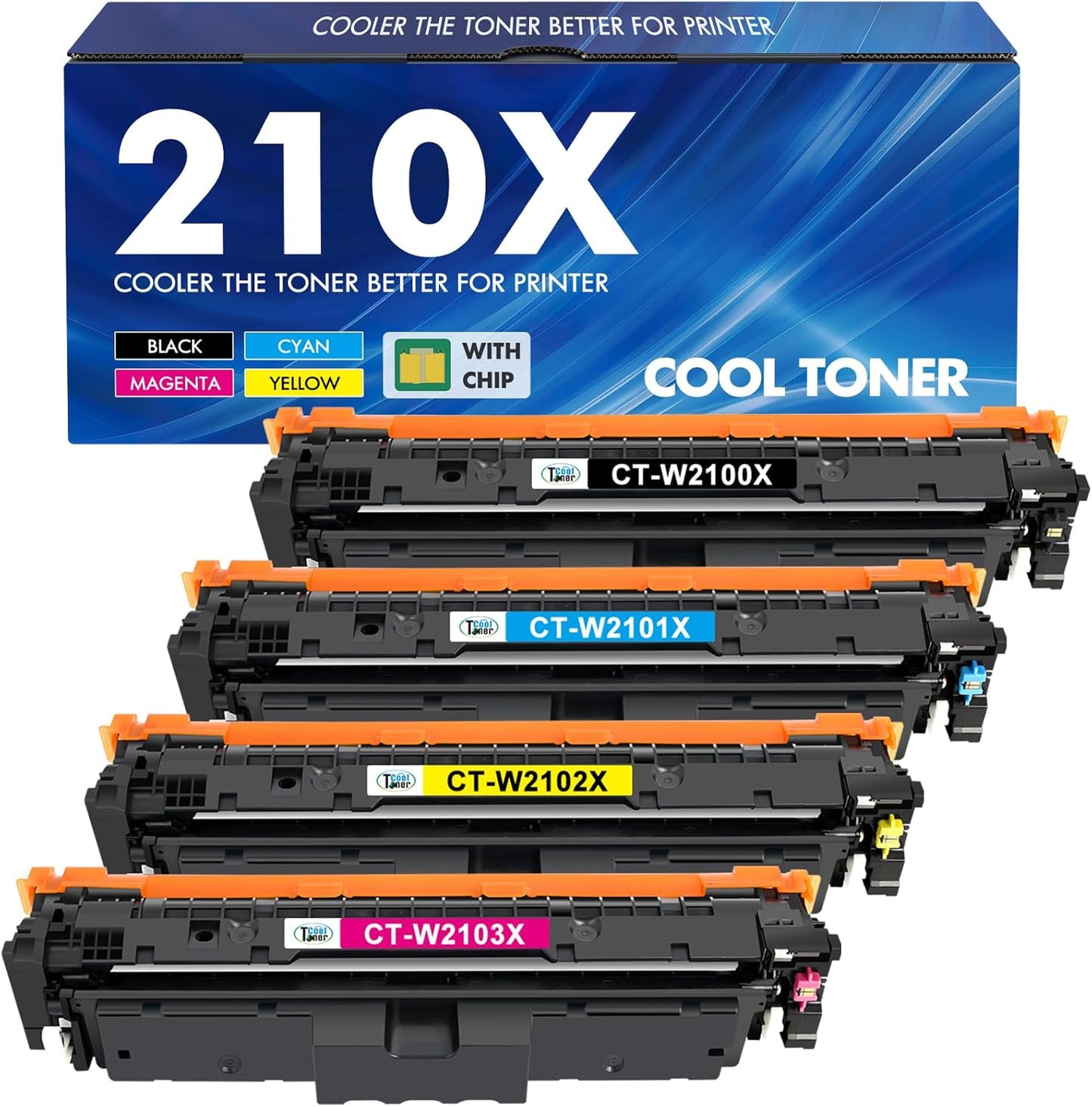210X Toner Cartridges 4 Pack for HP Color Laserjet Pro MFP