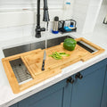 Over The Sink Cutting Board - Expandable Bamboo Cutting Board