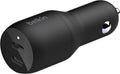 Belkin 36-Watt Dual-USB Car Charger - Fast Dual 18W USB-C Ports