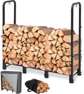 4FT Firewood Rack Outdoor with Cover and Carrier - Adjustable Heavy