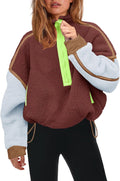 Panadila Womens Half Zip Sherpa Fleece Pullover - Cozy (Style K41T)