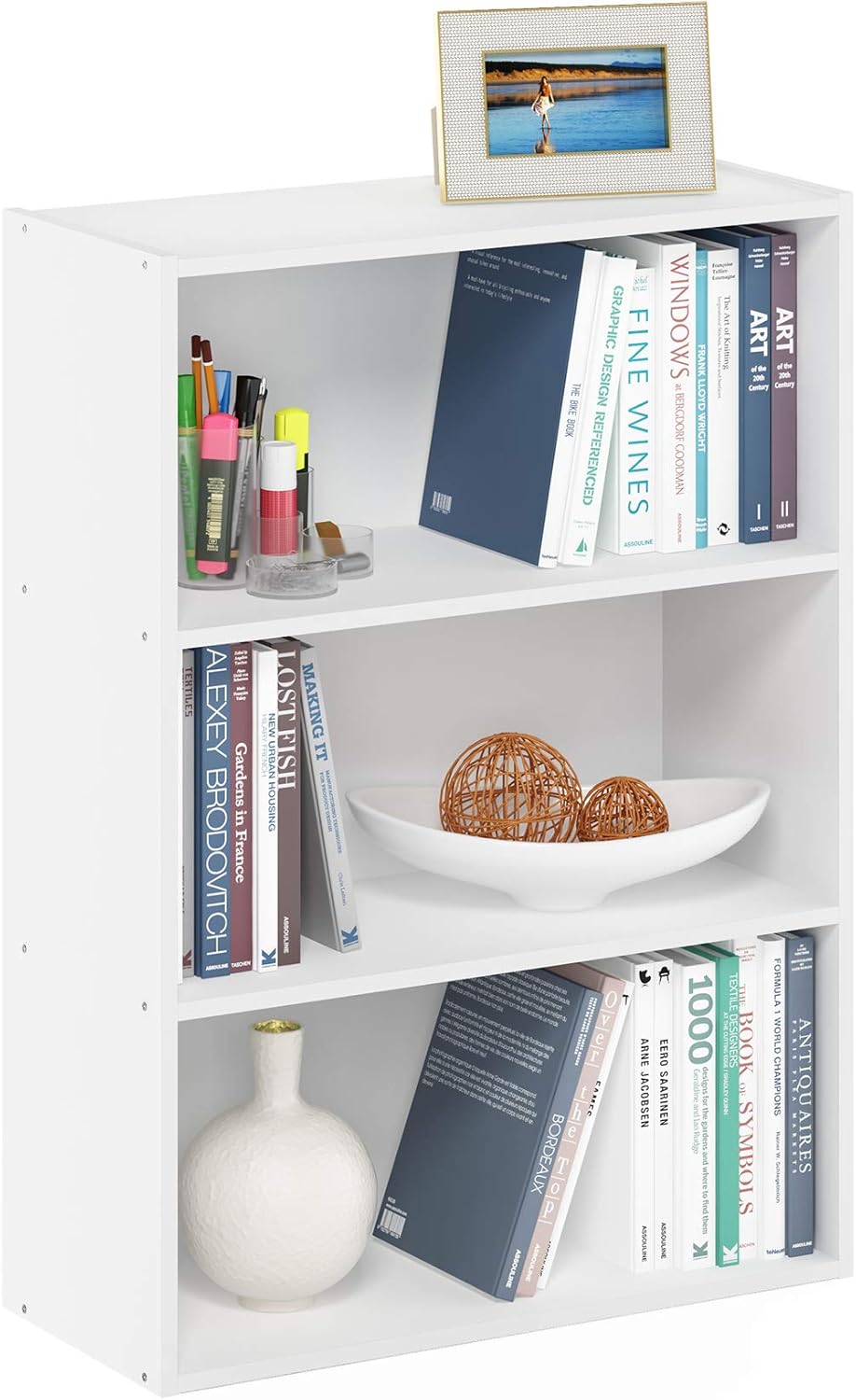 Furinno PASIR 3-Tier Bookshelf for Living Room and Home Office
