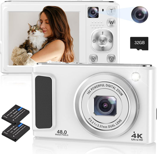 48MP Autofocus 4K Digital Camera for Photography and Vlogging