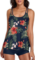 Tankini Swimsuit Two Piece - Tummy Control Flowy Tank Top Sets