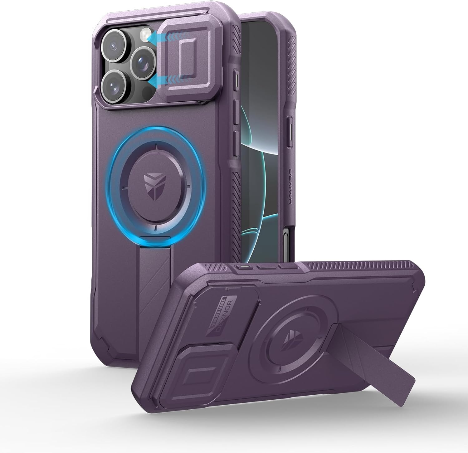 Dexnor iPhone 16 Pro Max Case with Slide Camera Cover & Kickstand