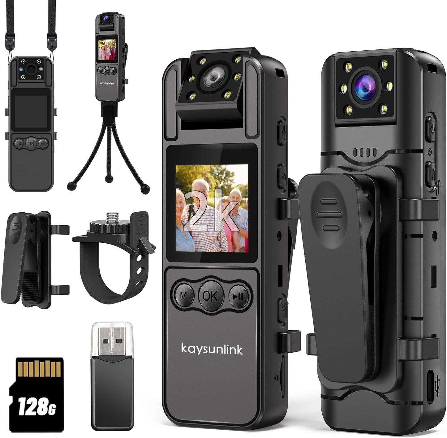 Compact 1440P UHD Mini Body Camera with Night Vision Features
