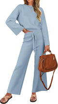 ZESICA Women's 2 Piece Knit Lounge Set - Comfortable Casual Sweatsuit