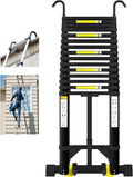 Telescoping Ladder 19FT Aluminum Portable Extension Ladder - Compact