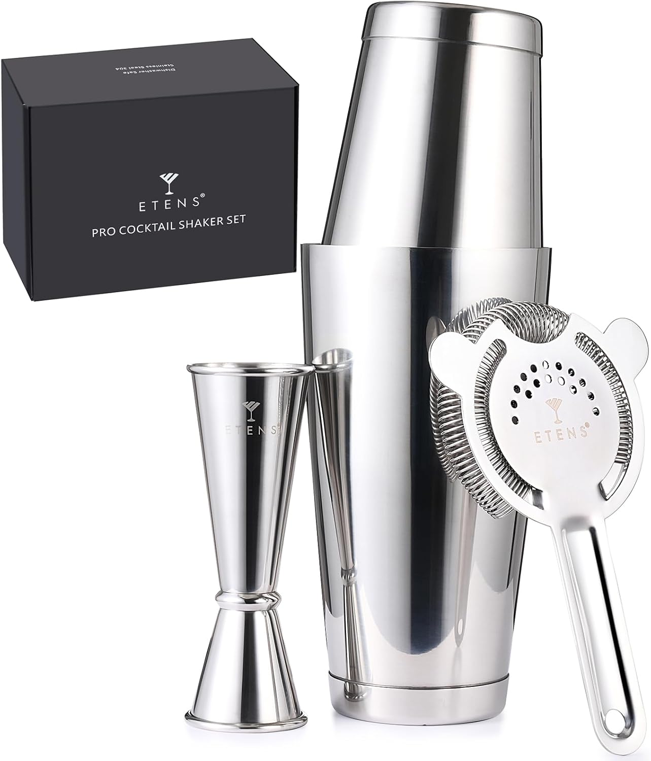 Etens Professional Cocktail Shaker Set - Expert Bartender Tools for Perfect Drinks