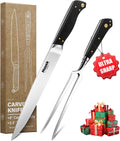 Huusk Turkey Carving Knife Set - Sharp 8in Knife & 5.5in Fork