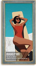 Suede 12x24 Frame - Elegant Gray 12 x 24 Poster Frame