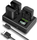 NEEWER 3 Pack 2200mAh LP-E6P Replacement Battery & USB Triple Charger