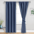 Dusty Blue Blackout Curtains 42 x 84 in - Thermal Insulated Panels