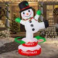 6FT Rotating Snowman Inflatable Christmas Decoration - Bright LED Yard