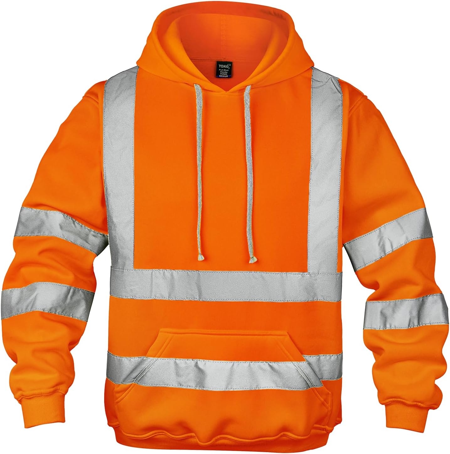 Hi Vis Men's Solid Color Reflective Sweatshirts for Safety
