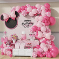 Pink Mouse Birthday Decorations - 136Pcs Set for Magical Parties