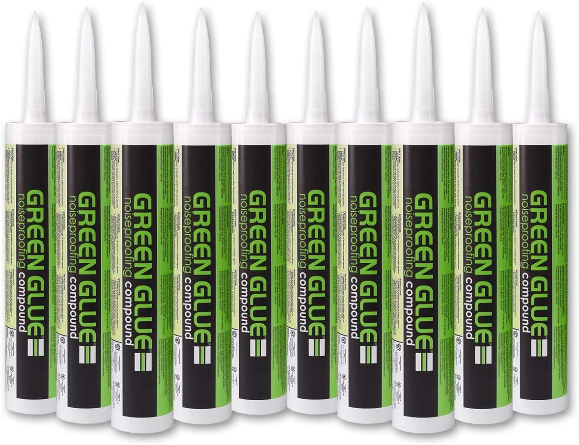 Case of Green Glue Noiseproofing Compound - 12 Tubes for Soundproofing