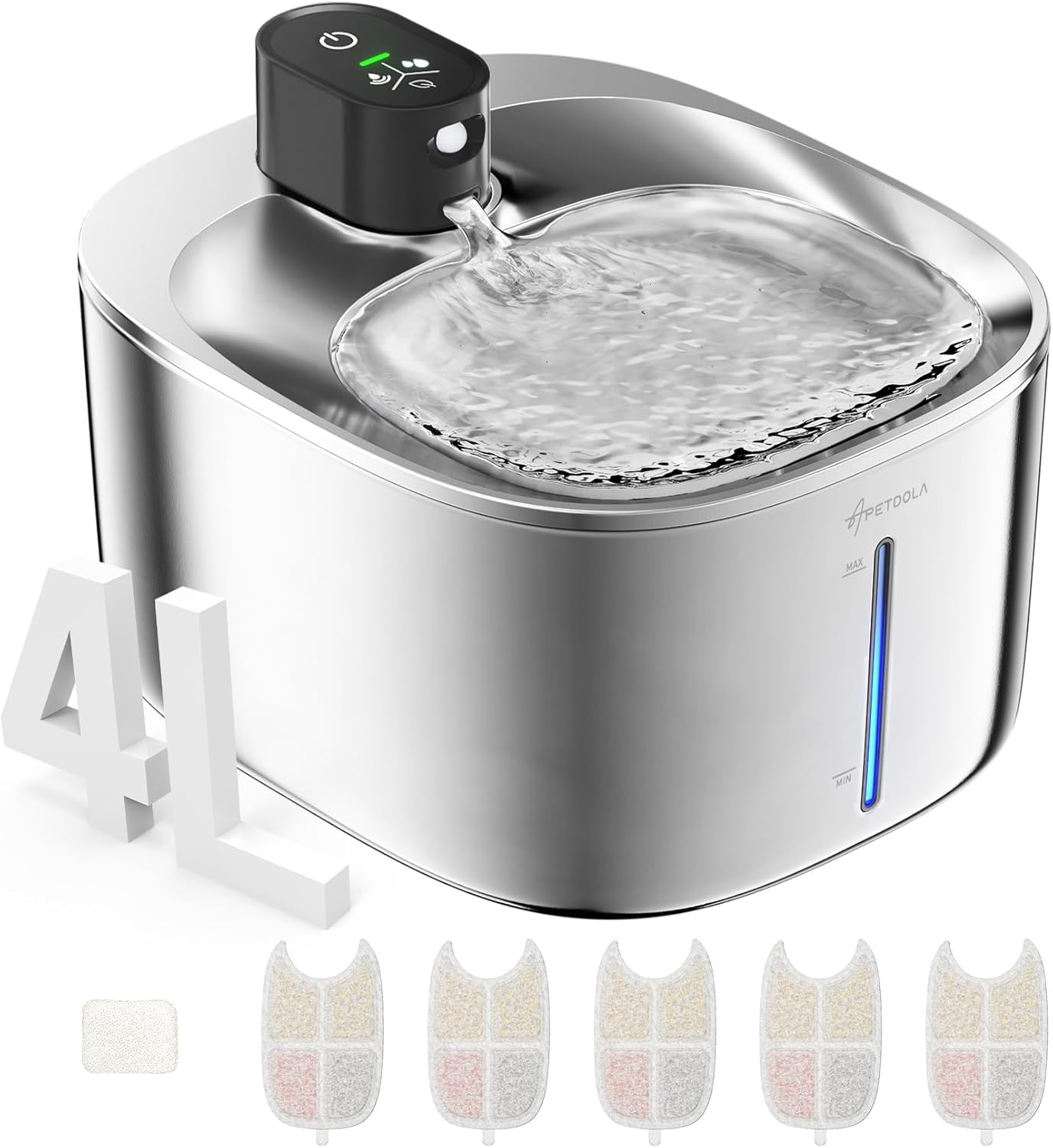 Cat Water Fountain Stainless Steel 152oz Wireless Pet Fountain