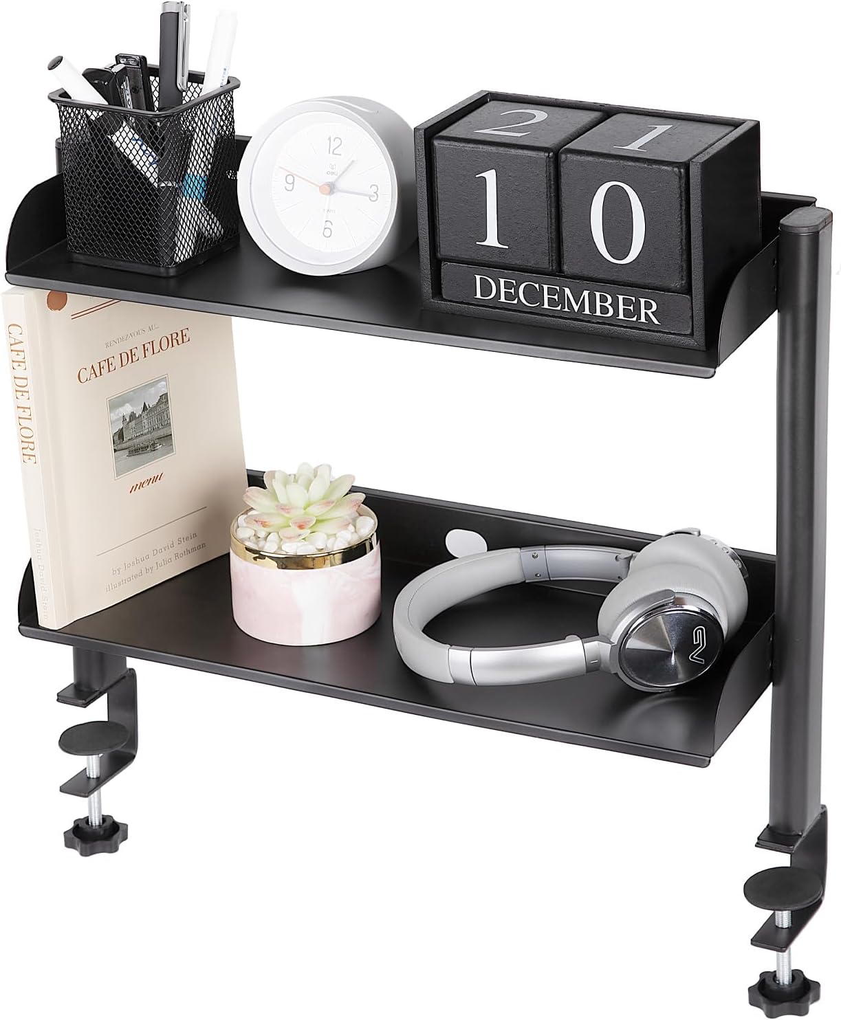 Expand Desk Space Easily with DAPOTUGI Clamp-On Shelf