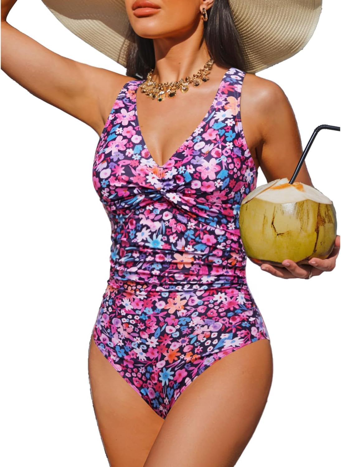 Holipick Women Tummy Control One Piece Swimsuit for All Sizes