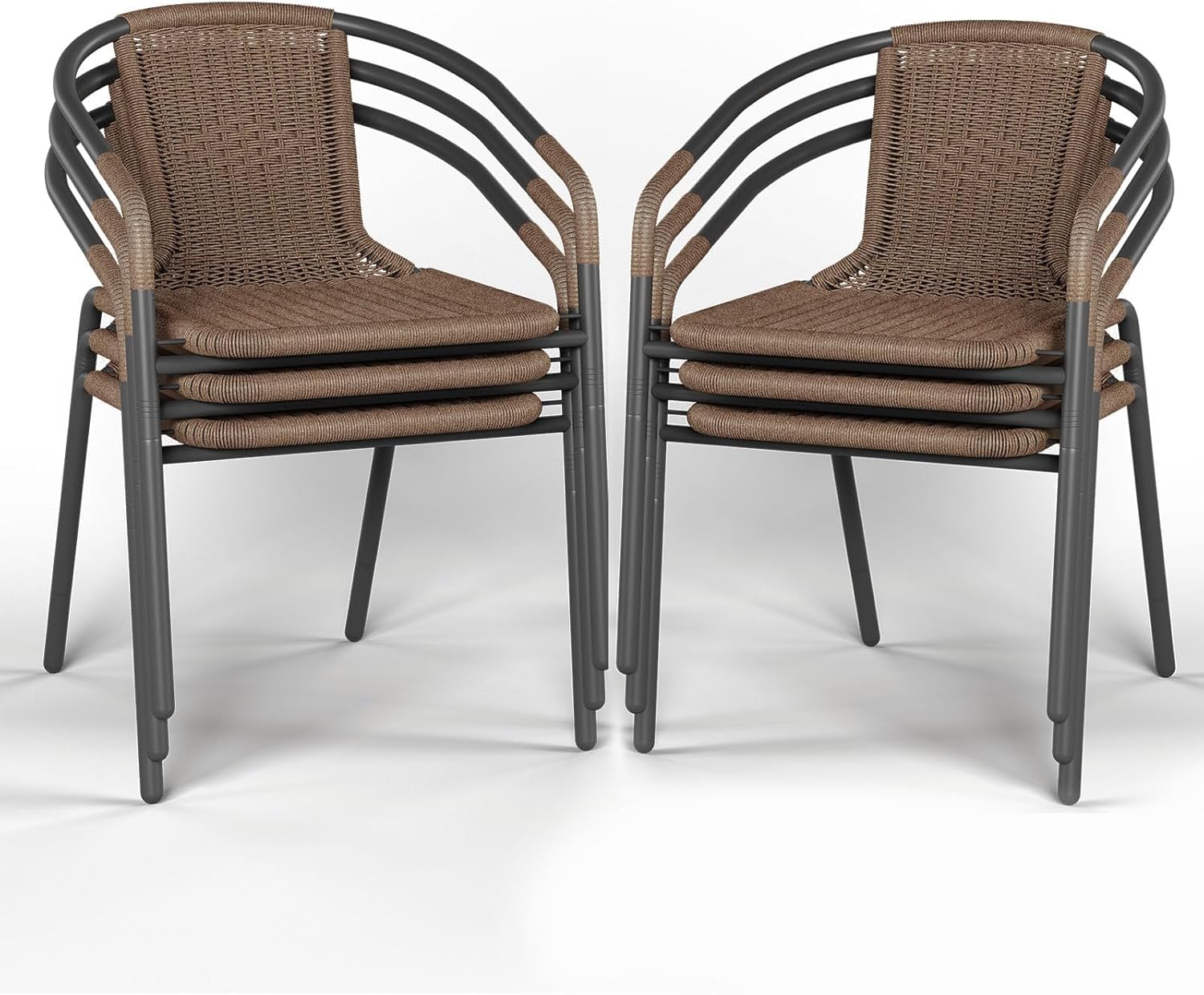 Stylish Rattan Outdoor Dining Chairs Set of 6 for Any Space