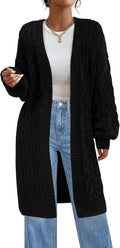 PRETTYGARDEN Cozy Long Sleeve Open Front Cardigan Sweater for Women