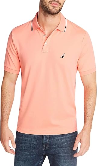 Nautica Men's Classic Fit Short Sleeve Polo Shirt for Comfort
