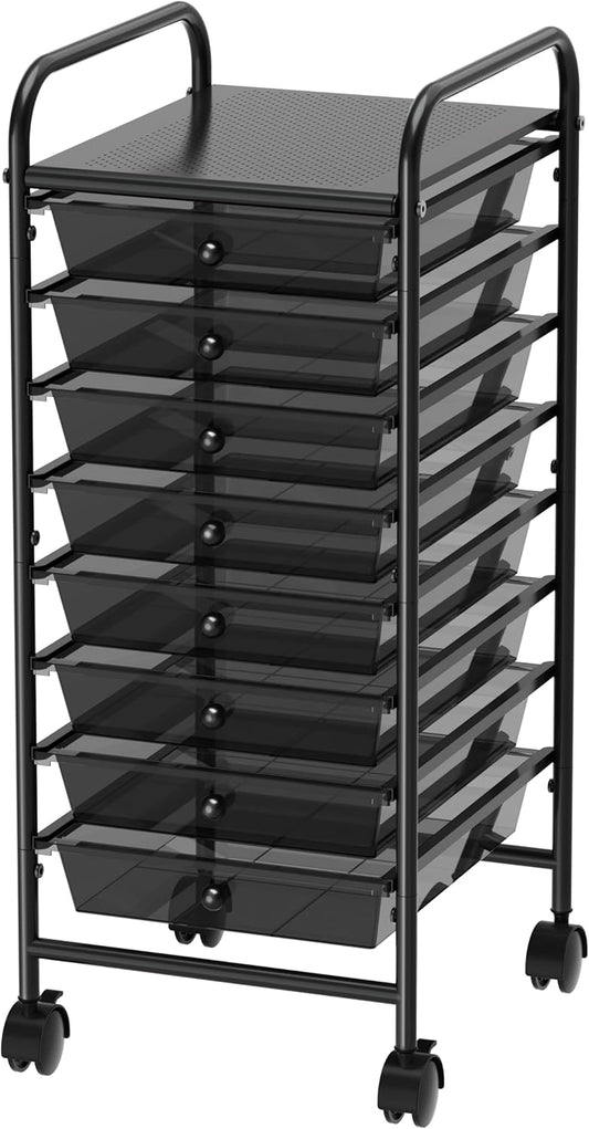 Utility Cart with 8 Drawers for Craft Storage and Organization
