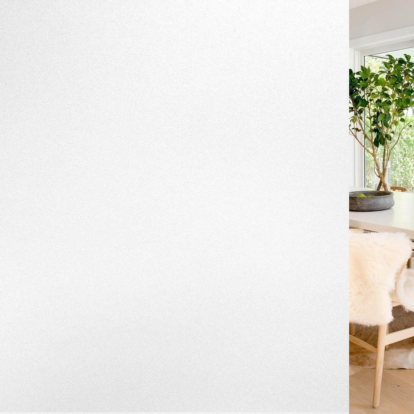 rabbitgoo Window Privacy Film for Bathroom, Static Cling 35.4in