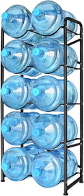 5 Gallon Water Bottle Holder for 10 Bottles - Heavy-Duty 5 Tier Rack