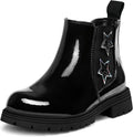 Girls Glitter Chelsea Ankle Boots with Side Zipper - Comfortable Fit