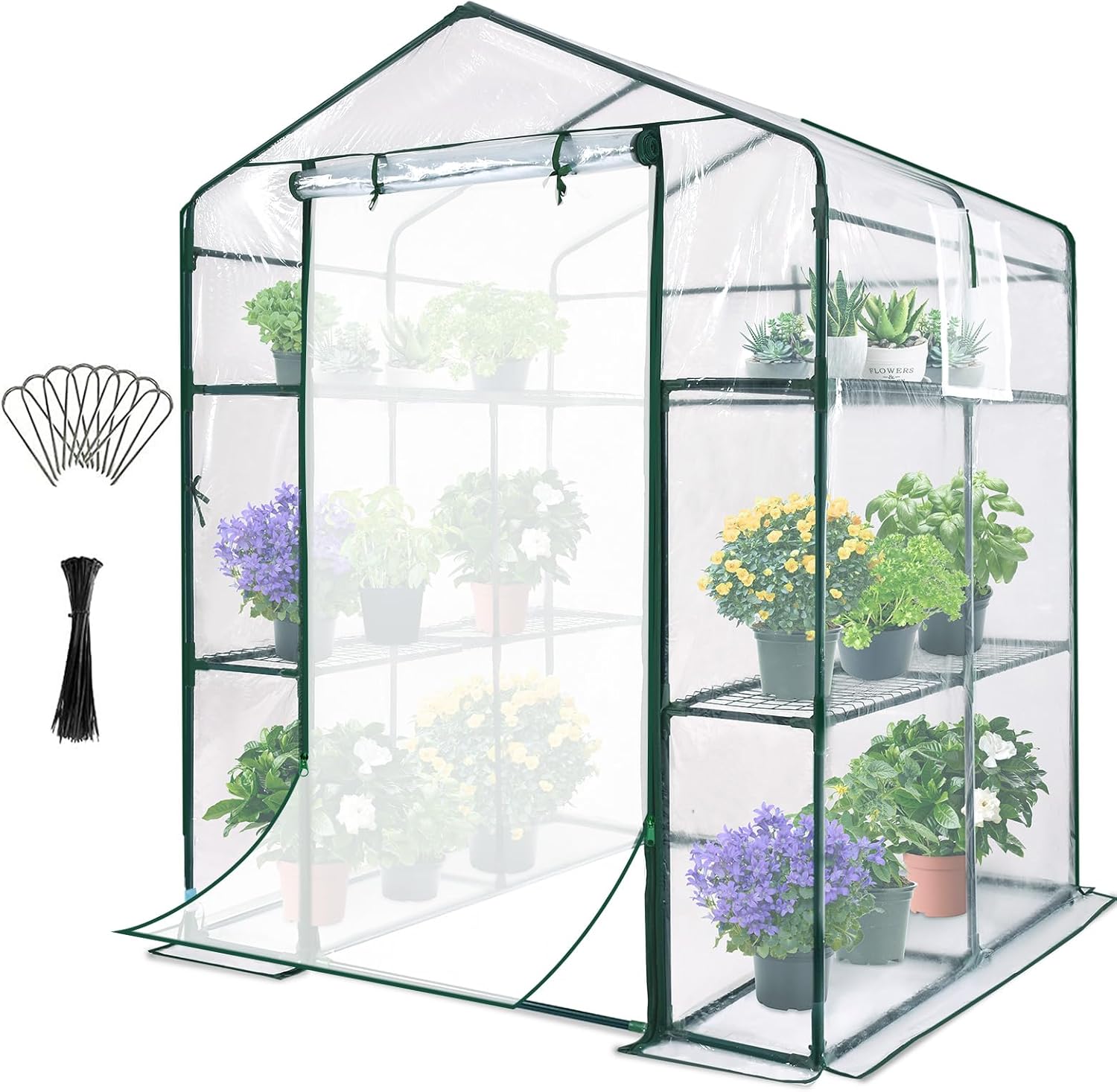 Portable 56x56x77 Greenhouse by Quictent