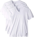 Men's Classic Fit Cotton V-Neck Undershirt 3-Pack - Soft, Breathable