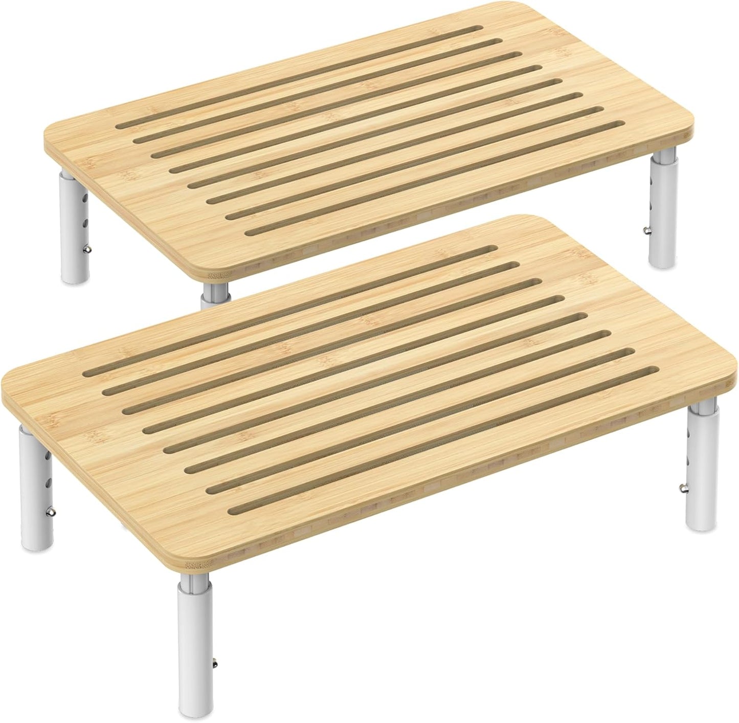 Adjustable Bamboo Monitor Stand - Improved Workspace!