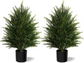Artificial Topiary Ball Tree 2ft - Realistic Faux Cedar for Indoors